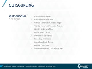 A IBERAUDIT Kreston está
incorporada, através de sua rede
Kreston Internacional, no “Forum of
Firms” (FOF), uma associação
internacional constituída pelas 23
principais redes de audiotria a nível
mundial que realizam auditorias
financeiras cujo âmbito pode ser
utilizados para além das fronteiras
nacionaies.
O “Forum of Firms” realiza as suas
funções através do Comité
Transnacional da IFAC (International
Federation of Accountants), a maior
organização global de auditoria com
presença em 125 países, que
trabalha fomentando práticas de
alta qualidade para os auditores.
O “Forum of Firm” da rede
internacional Kreston é uma
credencial de qualidade
mundialmente reconhecida e que é
um diferenciador competitivo, tanto
a nível internacional como nacional.
Para ser membro do “Forum of
Firms” requerem-se altos índices de
qualidade, tendo a Kreston
alcançado estas exigências no que
se refere a normas internacionais,
nível ético, práticas de auditoria e
controlo de qualidade.
A incorporação da IBERAUDIT
Kreston no “Forum of Firms”
permitiu o alcance do seu objetivo
quanto ao seu plano de expansão
internacional.
A Kreston International, foi
vencedora do prémio mundial
"Rising Star Network" concedida pela
revista de contabilidade
“International Accounting Bulletin”.
A Kreston demonstrou um
excepcional crescimento, ambição e
inovação para destacar a sua
posição no mercado. O êxito da
implementação da sua estratégia
como Network melhorou a sua
posição e reconhecimento em todo
o mundo para oferecer um serviço
de máxima qualidade a clientes
internacionais.
RISING STAR NETWORK
FORUM OF FIRMS
 