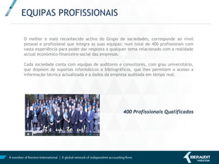 Membro do Conselho Fiscal da Ordem dos Revisores Oficias de Contas e Membro da
Direcção da APCF – Associação Portuguesa de Consultores fiscais.
Membro da Comissão de Controlo de qualidade da Ordem dos Revisores Oficias de
Contas.
Membro da Comissão Directiva do Instituto de Censores Jurados de Cuentas de
España – ICJCE y Copresidenta da Comisión Económica del ICJCE. Representante do
ICJCE na Comisión de Economía y Política Financiera en la Confederación Española
de Organizaciones Empresariales (CEOE). Presidente do Grupo20.
Membro do Comité Directivo do Instituto del ICJCE - Agrupación de Asturias,
Cantabria y León.
Vocal del Comité Directivo de la Agrupación del ICJCE del País Vasco. Vocal del TAP
(Turno de Actuación Profesional) por parte del Instituto de Censores Jurados de
Cuentas de España Agrupación País Vasco.
Membro do Comité Directivo do ICJCE - Agrupación de Aragón.
Membro da Comisión de Deontología de Agrupación 9ª del ICJCE (Asturias,
Cantabria y León).
Vice-secretario do Colegio de Economistas de A Coruña.
Membro do Comité Deontológico del Col·legi de Censors Jurats de Comptes de
Catalunya.
Membro da Comisión de Contabilidad y Auditoría, Miembro da Comisión de
Economía y Gestión del Sector Público y Miembro da Comisión de Concursal del
Colegio de Economistas de Granada.
Vogal da Junta de Gobierno del Colegio de Economistas de Granada, Presidente daa
Comisión de Economía y Gestión del Sector Público, Delegado da Comisión de
Concursal y Miembro da Comisión de Fomento da Colegiación del Colegio de
Economistas de Granada.
Membro da Junta del Ilustre Colegio Central de Titulados Mercantiles y
Empresariales.
Vogal da Comisión de Auditoría y Miembro del Consejo Rector del Colegio de
Economistas de Valladolid.
Membro do Consejo Rector, de la Comisión de Ejercientes y de la Comisión de
Auditoría del Colegio de Economistas de Valladolid.
Secretario del Comité Directivo de la Agrupación Territorial 13ª de Las Islas
Baleares del ICJCE.
CARGOS
REPRESENTATIVOS
IBERAUDIT Kreston participa
activamente nos diferentes
organismos autónomos do
sector
“
“
MERCÈ MARTÍ
ARTURO DÍAZ
JUAN LUIS GOMEZA
ALBERTO SEBASTIÁN
SEVERINO CANAL
JORGE BORRAJO
JOSEP Mª MARTÍ
PEDRO MAZA
SEBASTIÁN CARBAJO
JUAN ARROYO
JAVIER LOMAS
FLORENCIO LOMAS
JOÃO LOPES DA SILVA
ANTÓNIO PINHO
ALBERTO GARAU
 