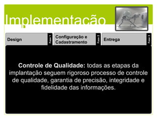 Implementação
Design
Fase1
Esta fase inicial nos permite levantar todas
as informações necessárias para configurar
a solução de acordo com suas
necessidades específicas do cliente: tipos
de dados que serão coletados e como esses
dados serão apresentados.
Business Analysis
Nesta etapa, trabalhamos bastante próximos
ao cliente para identificar toda e qualquer
requisição necessária para implementação
do sistema. Definições:
• Lista inicial de produtos e categorias
• Lista dos competidores a monitorar
• Alocação das regras de negócios
• Tipos de reports (tabelas, dashboards)
• Formatos de entrega dos reports
• Frequência de atualização dos dados
• Dados a serem comparados e metricas
dos reports
• Perídos de armazenamento dos dados
A fase de design é executada em
aproximadamente 10-15 dias úteis,
dependendo da disponibilidade do cliente.
Configuração e
Cadastramento
Fase2
A etapa de configuração e cadastramento é
composta de processos claramente
definidos com o objetivo de garantir que a
informação coletada e apresentada seja
pontual, acurada e relevante.
Alguns desses processos incluem:
• Identificação das URLs dos concorrentes
• Mapeamento produto-a-produto: produtos
do cliente X produtos dos competidores
• Configuração dos crawling scripts
• Estabelecimento (automático ou por meio
de comparação visual) dos vínculos de
igualdade ou similaridade para os produtos
nas lojas concorrentes
• Testes de varredura
• Ajustes manuais e reconfiguração em caso
de mudanças nos sites
• Validação do processo de cadastramento e
vínculos de produtos
• Homologação dos reports
Dependendo das requisições do cliente, a
fase de configuração e cadastramento pode
ser concluída entre 10 e 15 dias úteis
Entrega
Fase3
Na fase final do processo de implementação, o
cliente recebe a solução Sensys de inteligência
competitiva construída e configurada de acordo
com suas especificações. Isto inclui o acesso –
protegido por senha – à plataforma online
hospedada em nuvem, permitindo que
múltiplos usuários da empresa cliente tenham
acesso para extrapolar e compartilhar os dados
entre si.
A apresentação das informações inclui, mas
não se limita a análise dos dados definidos,
compilação de dashboards, reports de preços e
sortimento da concorrência, comparação pro-
duto-a-produto, comparação das variações
diárias, semanais ou mensais de preços e
sortimento
Também inclui uma relação contínua para
consolidação/compilação periódica dos dados
requisitados, novos scripts baseados nas
mudanças dos sites, atualizações e
renovações de skus, suporte técnico e
mapeamento de serviços adicionais que os
negócios do cliente venham a exigir.
Controle de Qualidade: todas as etapas da
implantação seguem rigoroso processo de controle
de qualidade, garantia de precisão, integridade e
fidelidade das informações.
 