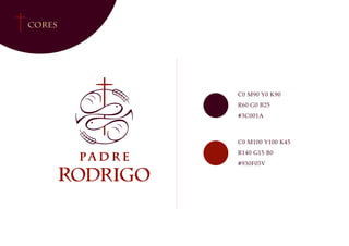 Cores
C0 M90 Y0 K90
R60 G0 B25
#3C001A
C0 M100 Y100 K45
R140 G15 B0
#930F03V
 