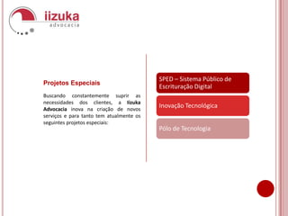 ESPECIALIZAÇÃOConsultoria TributáriaAnálise das normas vigentes para adequação às operações empresariais, e formulação de consultas de interpretação da legislação tributária aos órgãos competentes, bem como a propositura de ações judiciais para a restituição ou compensação de valores pagos indevidamente, impugnação e recursos administrativos.