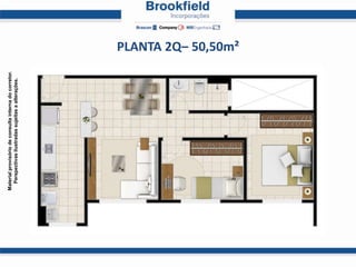 Material provisório de consulta interna do corretor.
  Perspectivas ilustradas sujeitas a alterações.




                                                       PLANTA 2Q– 50,50m²
 