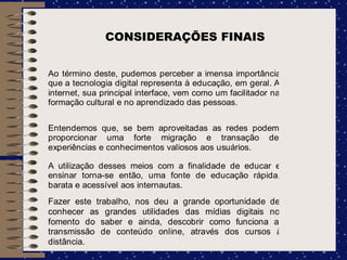 CONSIDERAÇÕES FINAIS 