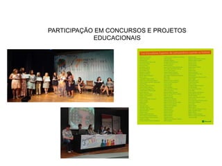 PARTICIPAÇÃO EM CONCURSOS E PROJETOS 
EDUCACIONAIS 
 