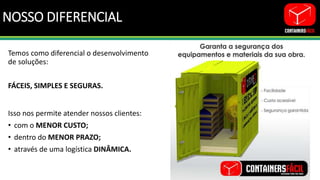 NOSSO DIFERENCIAL
Temos como diferencial o desenvolvimento
de soluções:
FÁCEIS, SIMPLES E SEGURAS.
Isso nos permite atender nossos clientes:
• com o MENOR CUSTO;
• dentro do MENOR PRAZO;
• através de uma logística DINÂMICA.
 