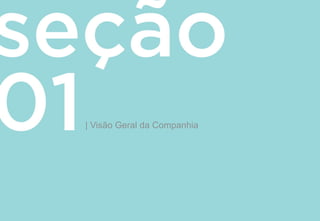 | Visão Geral da Companhia
 