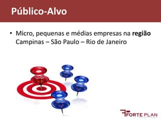 Micro, pequenas e médias empresas na região Campinas – São Paulo – Rio de JaneiroPúblico-Alvo