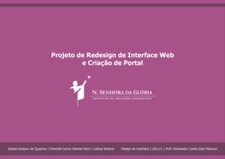 Projeto de Redesign de Interface Web - Criação de Portal SIB GLória
