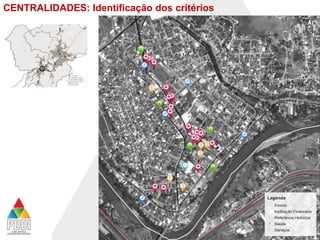 CENTRALIDADES: Identificação dos critérios

 