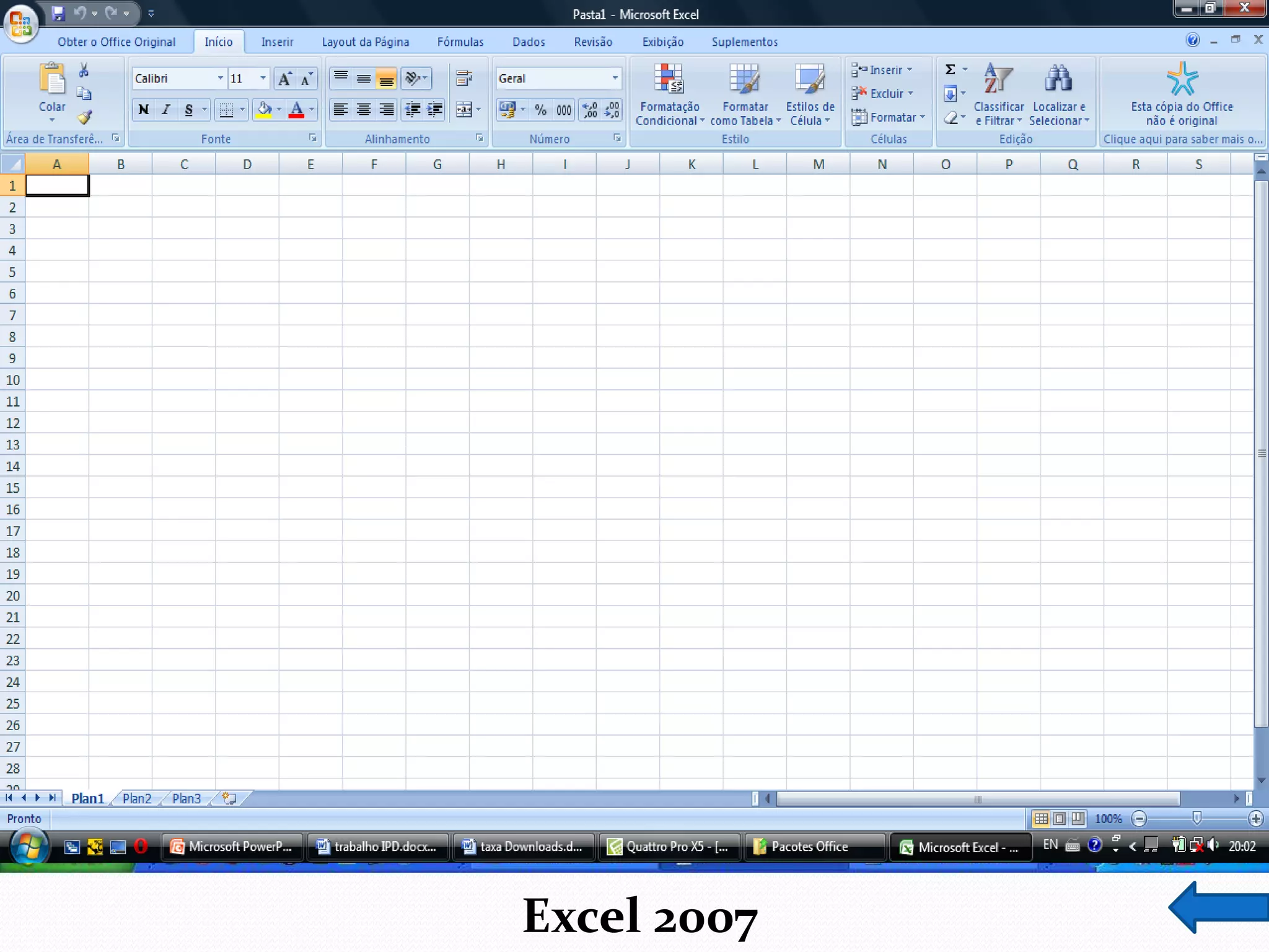 Excel 2007
 