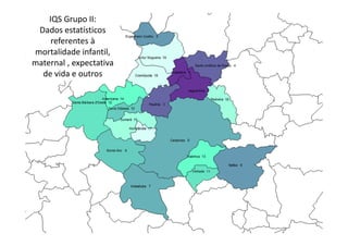 IQS Grupo II:
 Dados estatísticos
     referentes à
mortalidade infantil,
maternal , expectativa
  de vida e outros
 