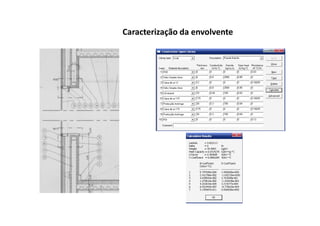 Caracterização da envolvente
 