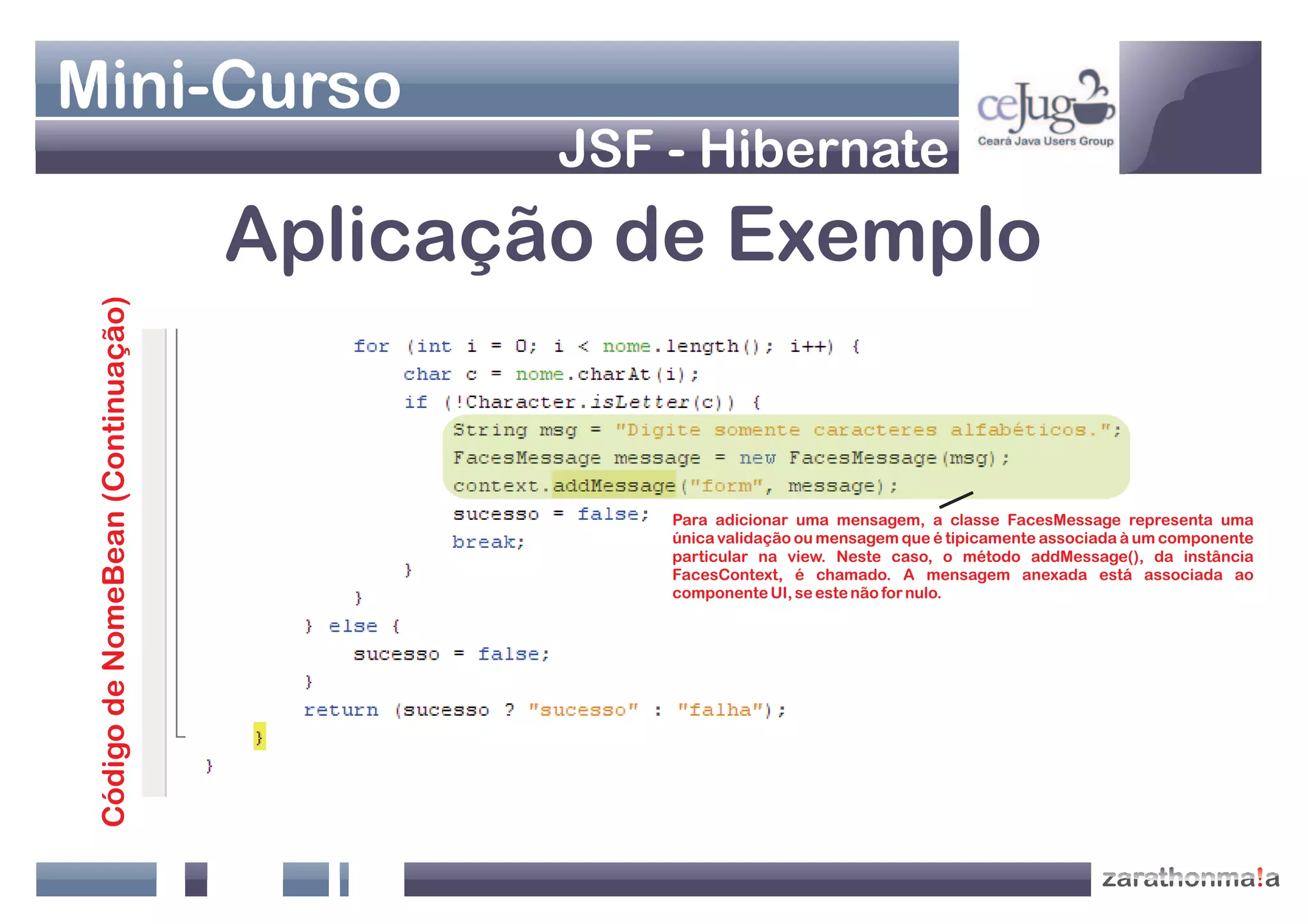 Apresentação Java Web - Jsf+Hibernate