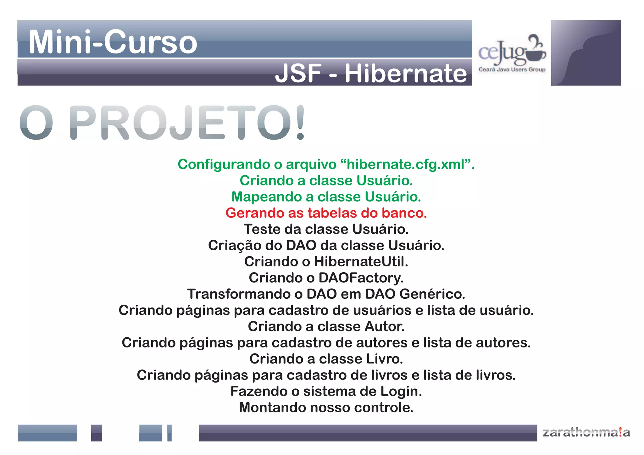 Apresentação Java Web - Jsf+Hibernate