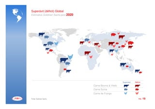 Superávit (déficit) Global
Estimativa Goldman Sachs para 2020




                                                             Superávit   Déficit
                                     Carne Bovina & Vitelo
                                     Carne Suína
                                     Carne de Frango

Fonte: Goldman Sachs                                                         PÁG.   19
 