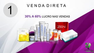 1. VENDAS NO VAREJOV E N D A D I R E T A
30% A 60% LUCRO NAS VENDAS
1
 