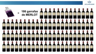 186 garrafas
de MERLOT
=
 