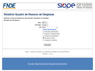 Fundo Nacional de Desenvolvimento 
 