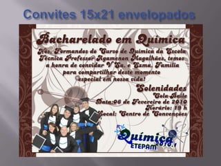 Convites 15x21 envelopados