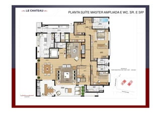 PLANTA SUÍTE MASTER AMPLIADA E WC. SR. E SRª
 