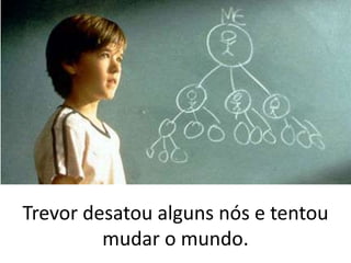 Trevor desatou alguns nós e tentou
mudar o mundo.

 