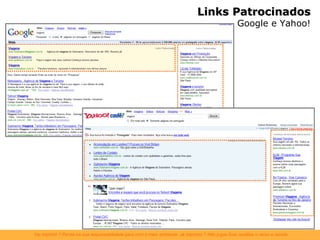 Links Patrocinados Google e Yahoo! 