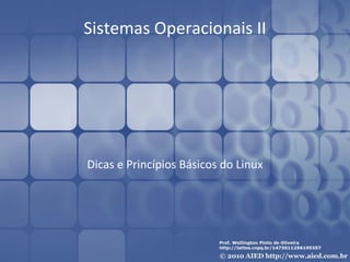 Sistemas Operacionais II Dicas e Princípios Básicos do Linux 