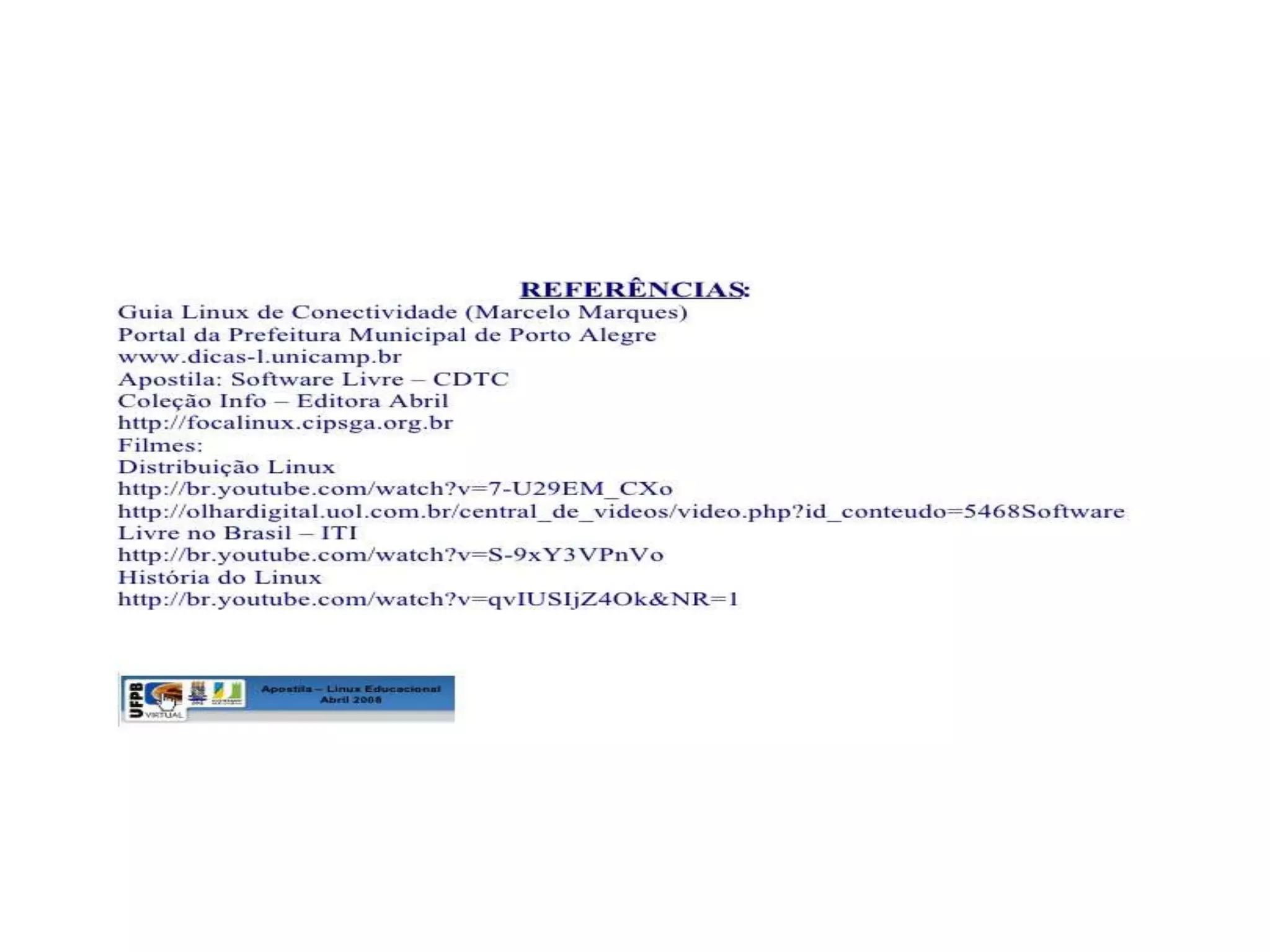 Apresentação linux