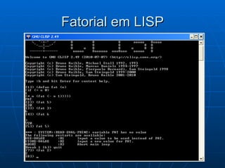 Fatorial em LISP 