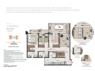 U P LI V
3 quartos
86, 36m2
2 vagas
P ensando no quanto a casa deve refletir o perfil e a personalidade dos clientes, a Q ueiro z G alvão criou o
P ersonal Touc h. U m servi ço e xclusivo de personali z aç ão que permite ao cliente customi z ar alguns itens da sua unidade.
É a Q ueiro z G alvão sempre ofertando o máx imo de conforto para o cliente.
 
