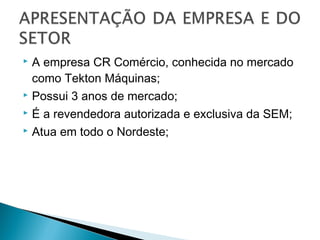  No processo de planejamento e controle de
vendas sugere que sejam utilizadas duas
ferramentas, a análise SWOT e o ciclo ...