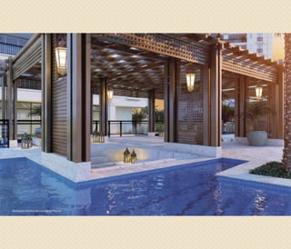 Ilustração artística do Lounge da Piscina
 