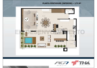 PLANTA PENTHOUSE (INFERIOR) – 172 M²

 