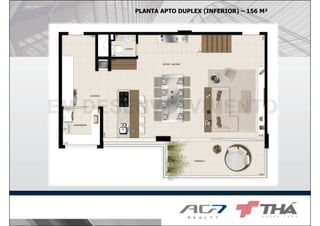 PLANTA APTO DUPLEX (INFERIOR) – 156 M²
 