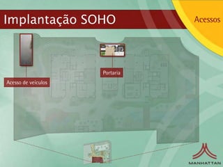 Implantação SOHO                Acessos




                     Portaria
Acesso de veículos
 