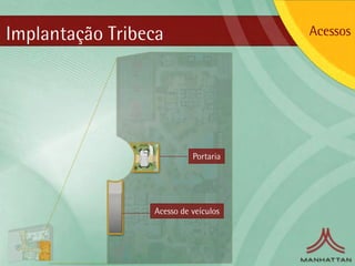 Implantação Tribeca                   Acessos




                           Portaria




                 Acesso de veículos
 
