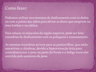 Técnicas de relaxamento podem ser realizadas para estimular a produção dos hormônios do bem- estar, as endorfinas.Sua denominação se origina das palavras "endo" (interno) e  “morfina”(analgésico)