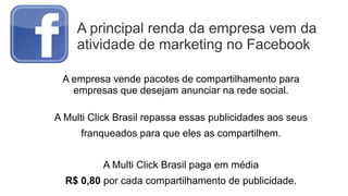 A Multi Click Brasil fechou uma parceria com
o Grupo Silvio Santos para a divulgação e revenda
da Tele Sena.
Faz merchandising semanal no Programa do Ratinho e no programa A Praça é Nossa.
 