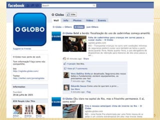  Redes sociais são a maior atividade na Internet;