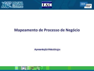 Mapeamento de Processo de Negócio Apresentação Metodologia 