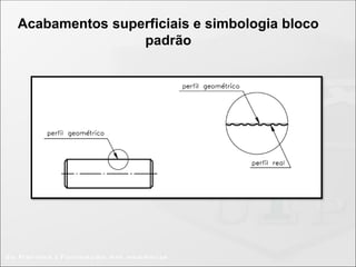 Acabamentos superficiais e simbologia bloco
padrão
 