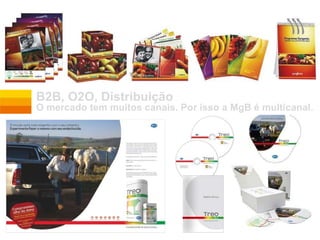 B2B, O2O, Distribuição O mercado tem muitos canais. Por isso a MgB é multicanal. 