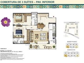 COBERTURA DE 3 SUÍTES – PAV. INFERIOR
 
