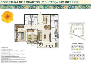 COBERTURA DE 3 QUARTOS ( 2 SUÍTES )– PAV. INFERIOR
 