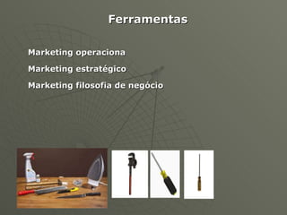 Ferramentas Marketing operaciona Marketing estratégico Marketing filosofia de negócio