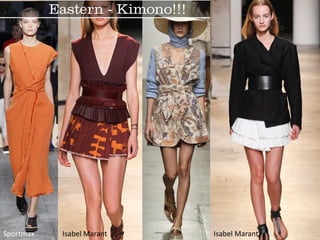 Sportmax 
Eastern - Kimono!!! 
Isabel Marant 
Isabel Marant  