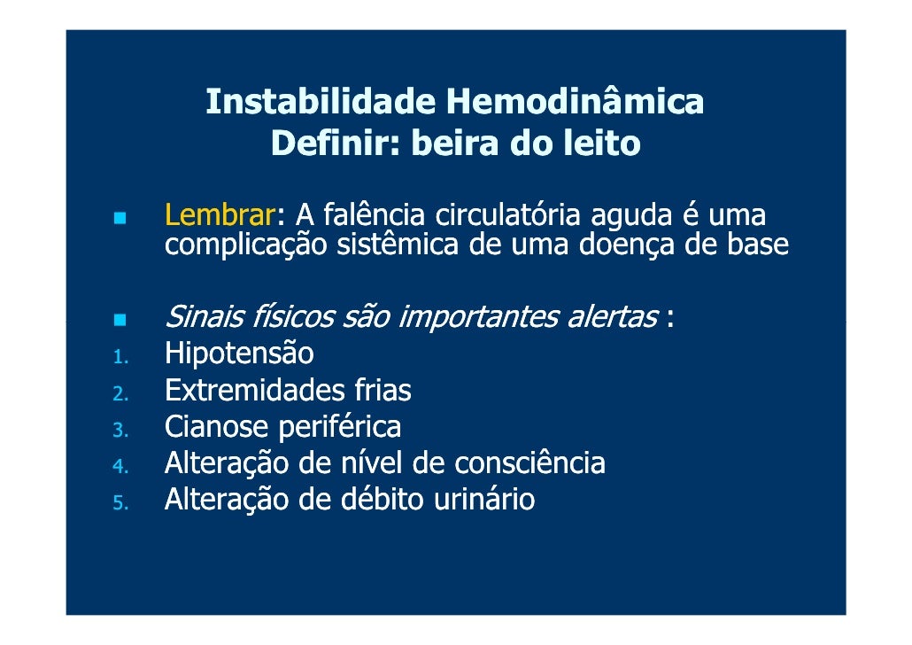 O Que é Instabilidade Hemodinamica - BRAINCP