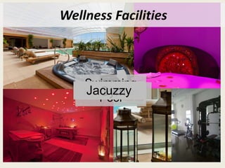 Wellness Facilities
Swimming
Pool
SaunaSPAHairdresserGymJacuzzy
 