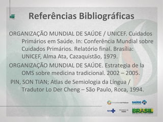 Referências Bibliográficas
SOUZA, JEAN LUIS: Sistema de Ensino em Acupuntura (SEA), Módulo 1:
Taoísmo. Uberlândia, Center Fisio-Imes, 2003.
SOUZA, JEAN LUIS: Sistema de Ensino em Acupuntura (SEA), Módulo 2: Cinco
Elementos. Uberlândia, Center Fisio-Imes, 2004.
SOUZA, JEAN LUIS: Sistema de Ensino em Acupuntura (SEA), Módulo 3:
Microssistemas, Diagnósticos e Constitucional. Uberlândia, Center Fisio-
Imes, 2004.
SUSSMANN, DAVID J.; Acupuntura Teoria Y Práctica, Kier Editoda S.A., Buenos
Aires- Argentina, 1995.
 