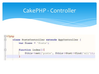 CakePHP - Controller
 